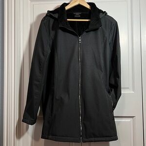 ZeroXposur charcoal gray, hooded jacket with black fleece lining. Women’s 1X